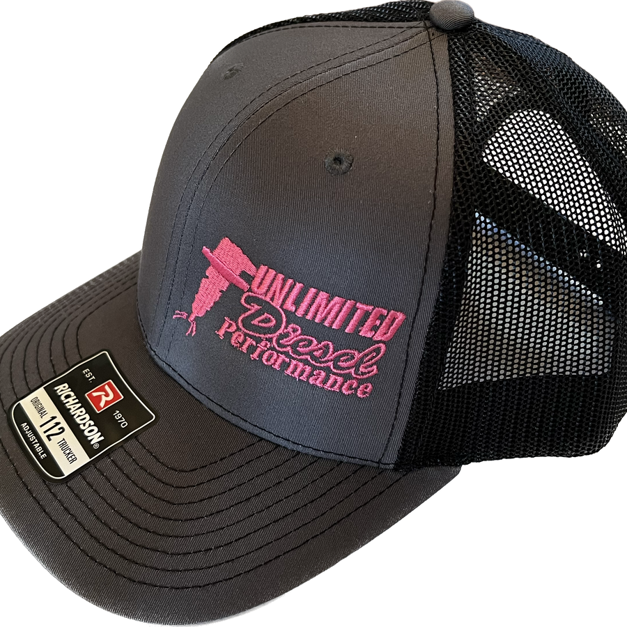 UDP Logo Charcoal/Black Richardson 112 Snapback, Pink Thread UDP Logo Charcoal/Black Richardson 112 Snapback, Pink Thread