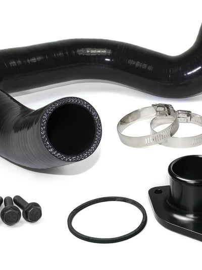 DieselSite OBSURH Upper Radiator Hose w/Billet Superduty Thermostat Housing, Fits 1994.5-1997 Ford Powerstroke 7.3L