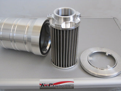 K&P Engineering S453 Stainless Steel Micronic Oil Filter 1994.5-2003 Ford 7.3L Powerstroke