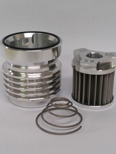 K&P Engineering S59 Stainless Steel Micronic External Allison Transmission Filter 2001-2019 GM 6.6L Duramax