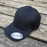 DIESEL DRIVEN BLACK FLEXFIT AIRMESH LOGO HAT - BLACK EMBROIDERY