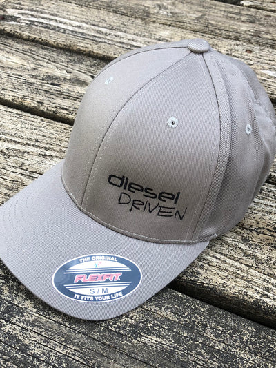 DIESEL DRIVEN LIGHT GRAY FLEXFIT LOGO HAT