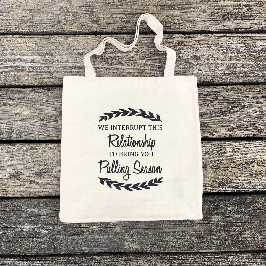 DIESEL DRIVEN TRUCK & TRACTOR PULLING SEASON CANVAS TOTE BAG