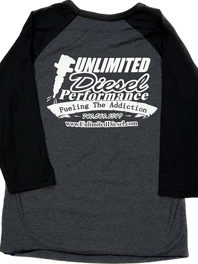 Unlimited Diesel Performance Black Heather/Black 3/4 Sleeve Raglan
