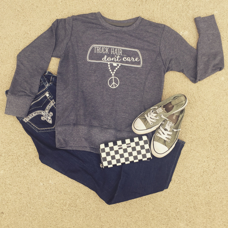 DIESEL DRIVEN TRUCK HAIR DON’T CARE SWEATSHIRT